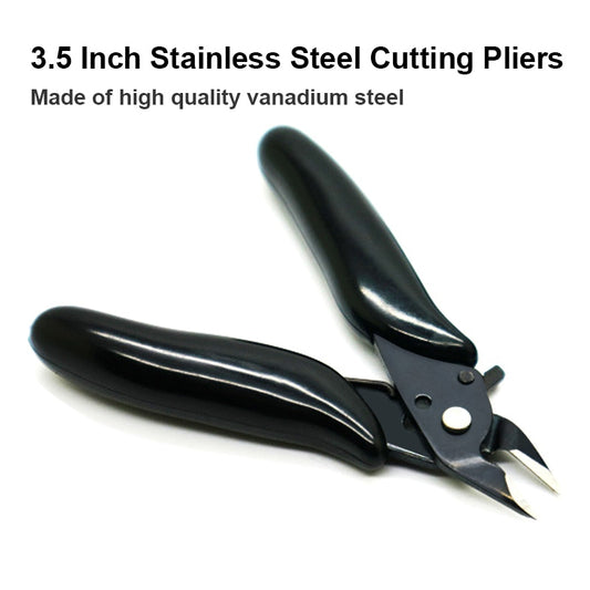 Diagonal Pliers Mini Wire Flush Cutter 3.5 Inch Micro Diagonal Cutting Pliers Wires Insulating Rubber Handle Model Pliers